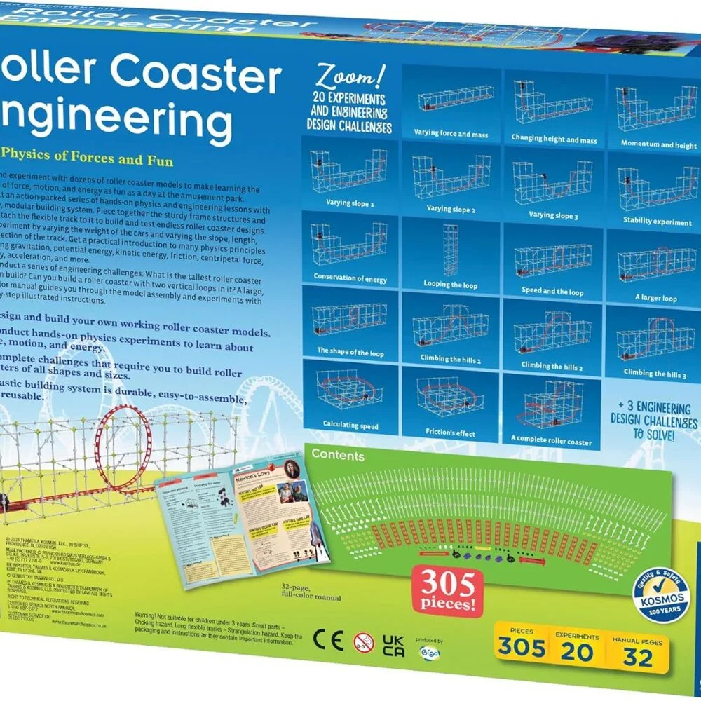 New Thames & Kosmos Roller Coaster Engineering STEM Kit Toy Set Physics Forces M